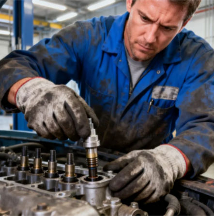 Når må en drivstoffinjektor for lastebil skiftes ut?